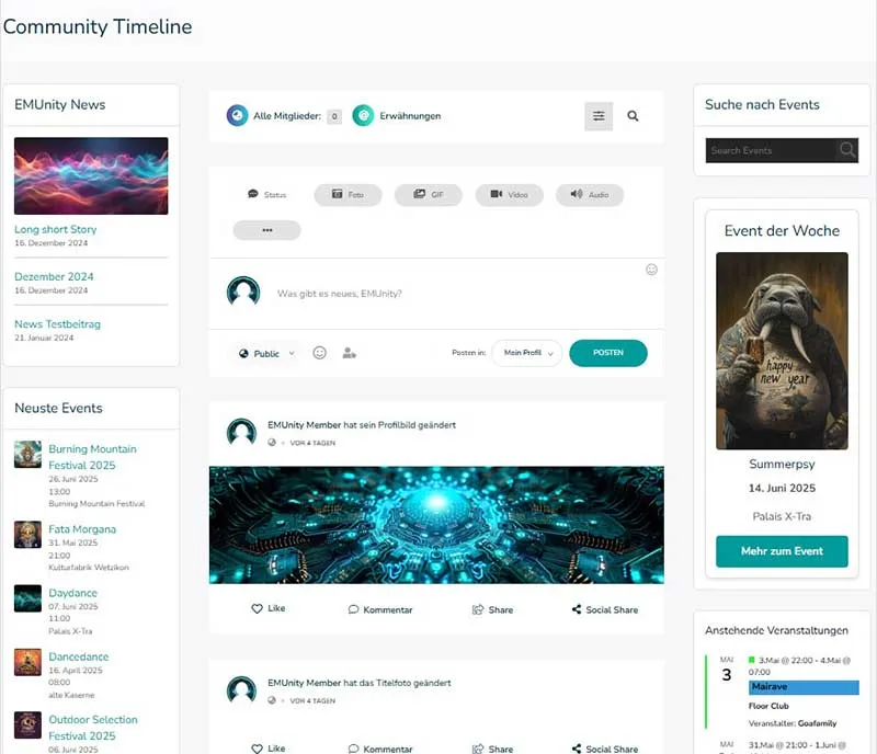 Community Timeline